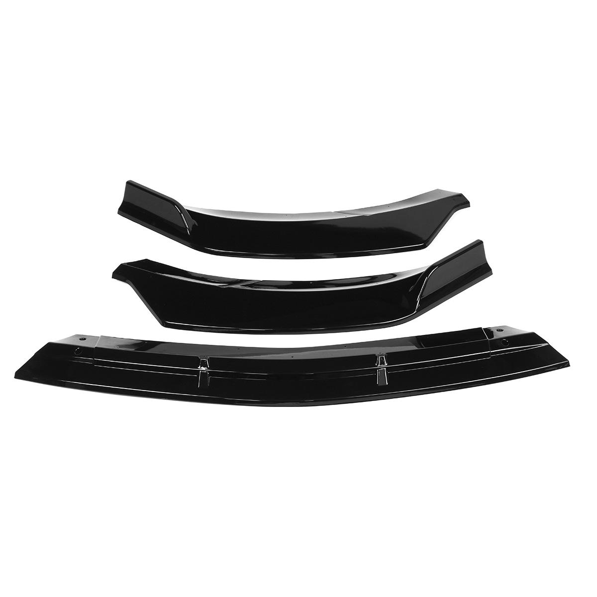 3 Stks Glanzend Zwart Voorbumper Protector Lip Spoiler Covers Trim Voor Mercedes Benz CLA-Klasse W11