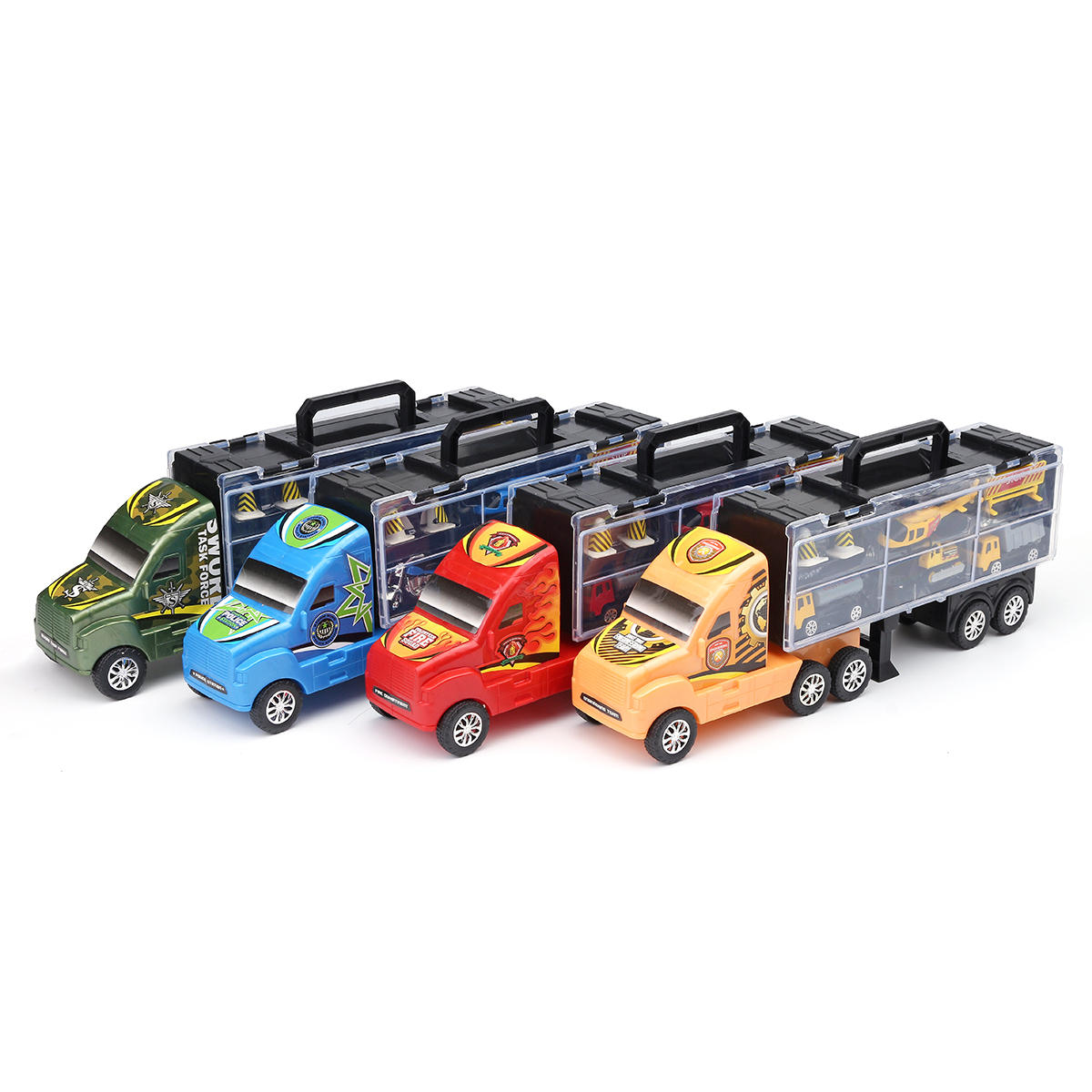 Image of Legierung anhnger container auto aufbewahrungsbox diecast auto modell set spielzeug fr kinder geschenk