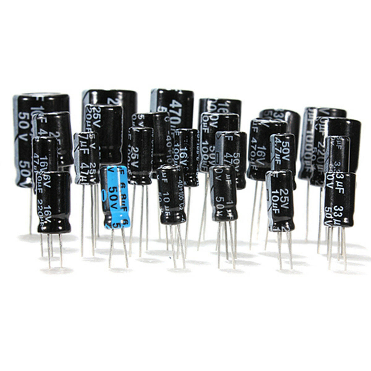 Geekcreit® 1uF-2200uF 375pcs 25 Values Electrolytic Capacitors Assorted Kit Set