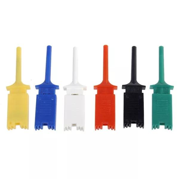 18Pcs DANIU 6 Colors Small Test Hook Clip Grabber Single Probe