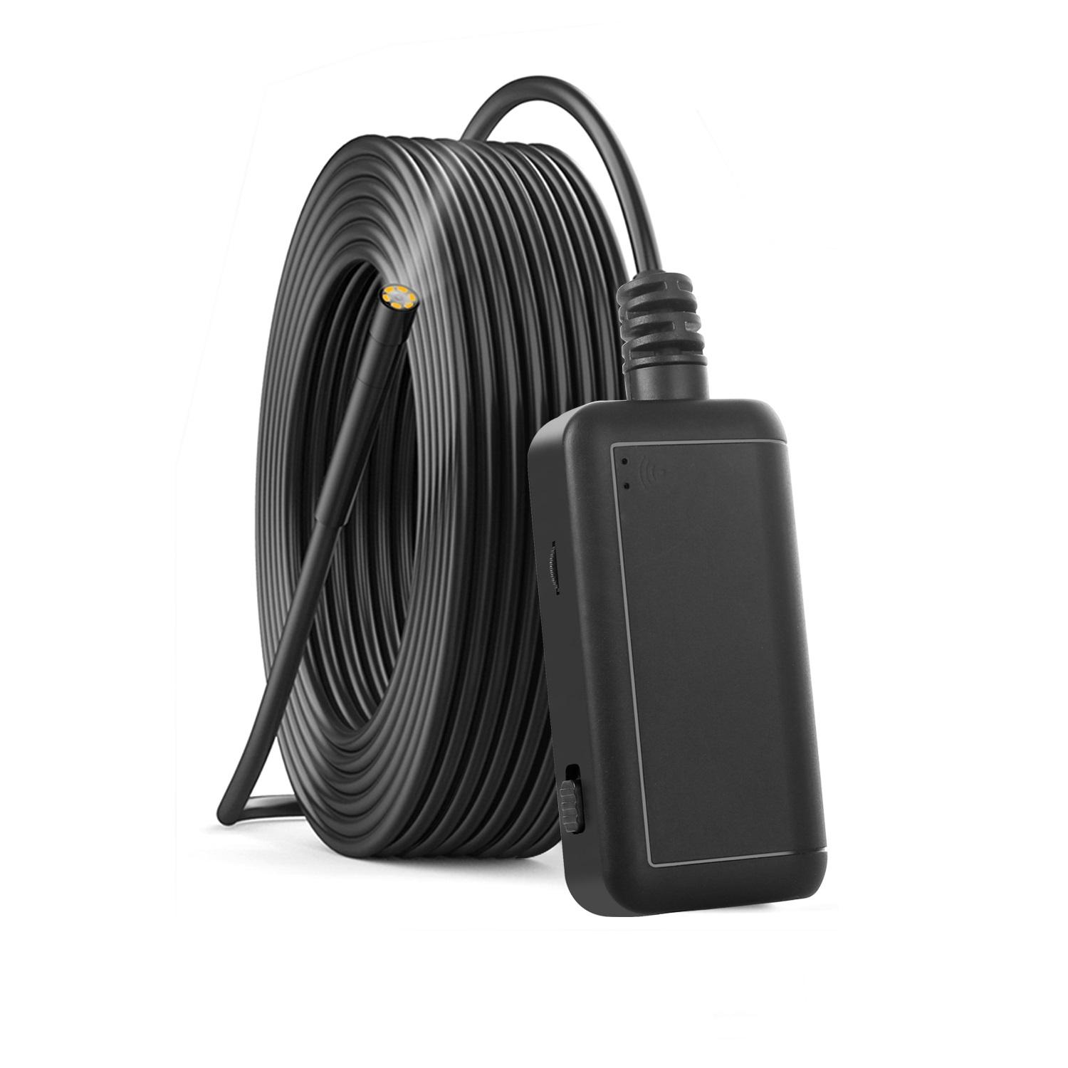 

F220 5.5mm 5 Million Pixels WIFI Borescope Hard Wire Support IOS Android with 6 Adjustable LEDS