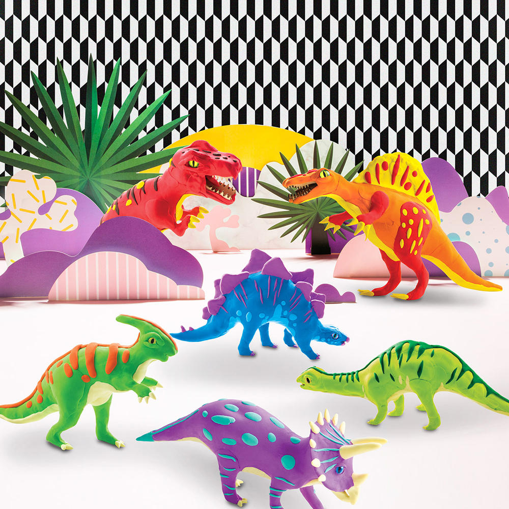 Robotime Clay Dinosaur Series 3D Puzzel Modellering Klei Handleiding voor kinderen DIY Rubber Kleur 