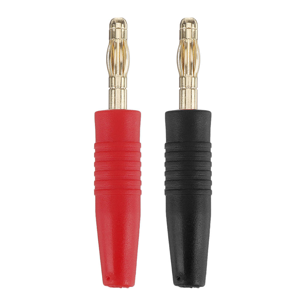 Amass 4mm Banana Bullet Connector Plug With Black/Red Color Rubber Sheath for Adapter Cable