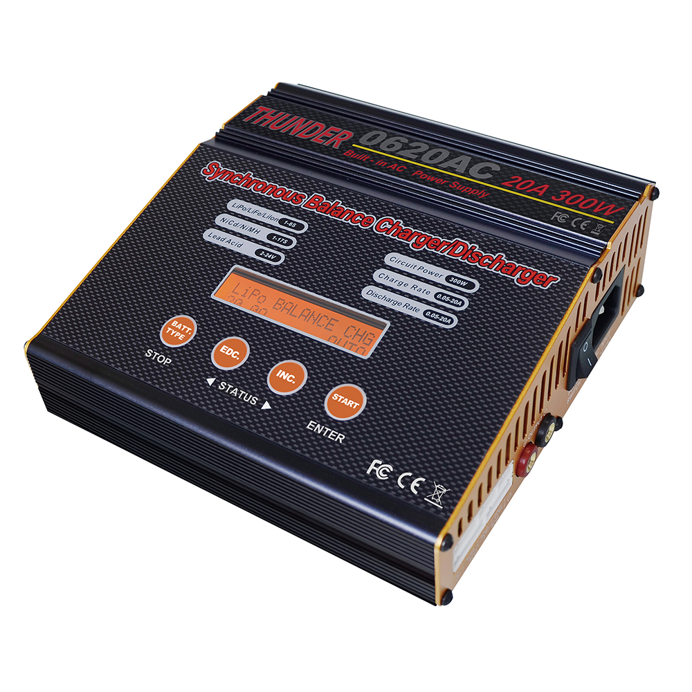 HOTA Thunder 0620AC 300W 20A Battery Balance Charger Discharger for 1-6S Lipo Battery