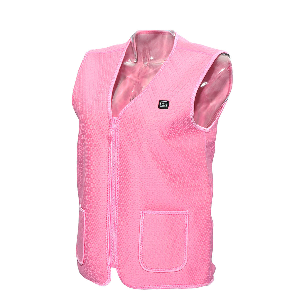 Blauw / roze Unisex elektrische batterij verwarmde verwarming Pad Vest Winter Opwarming jas Warmer
