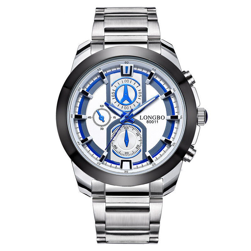 LONGBO 80011 Fashion Full Steel Fashion Luminous Display Men Business Style Quartz Watch