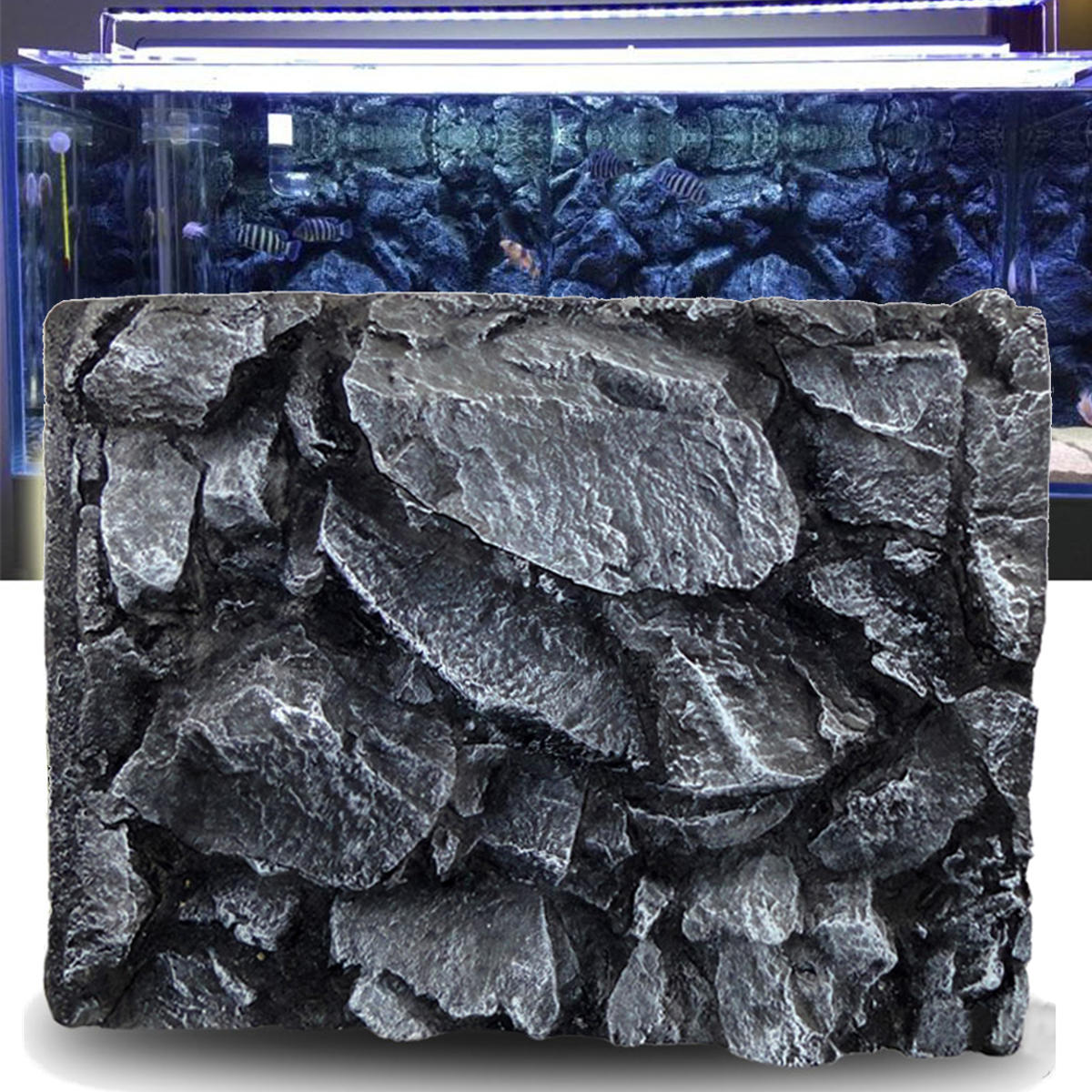 3D Rock Stone Aquarium Background Reptile Fish Tank Backdrop Decoration  Sale - Banggood USA Mobile-arrival notice