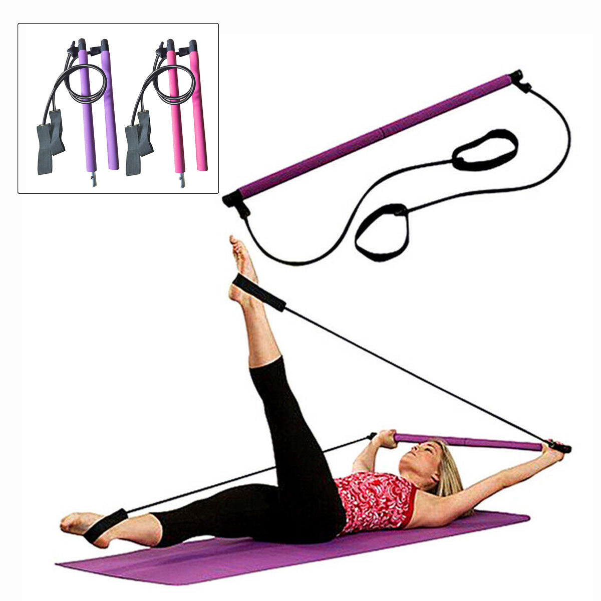 1PC Non-slip Lifting Barbell Fitness Yoga Bar Sports Gym Stretch Rope Stick Body Beauty Exercise Too