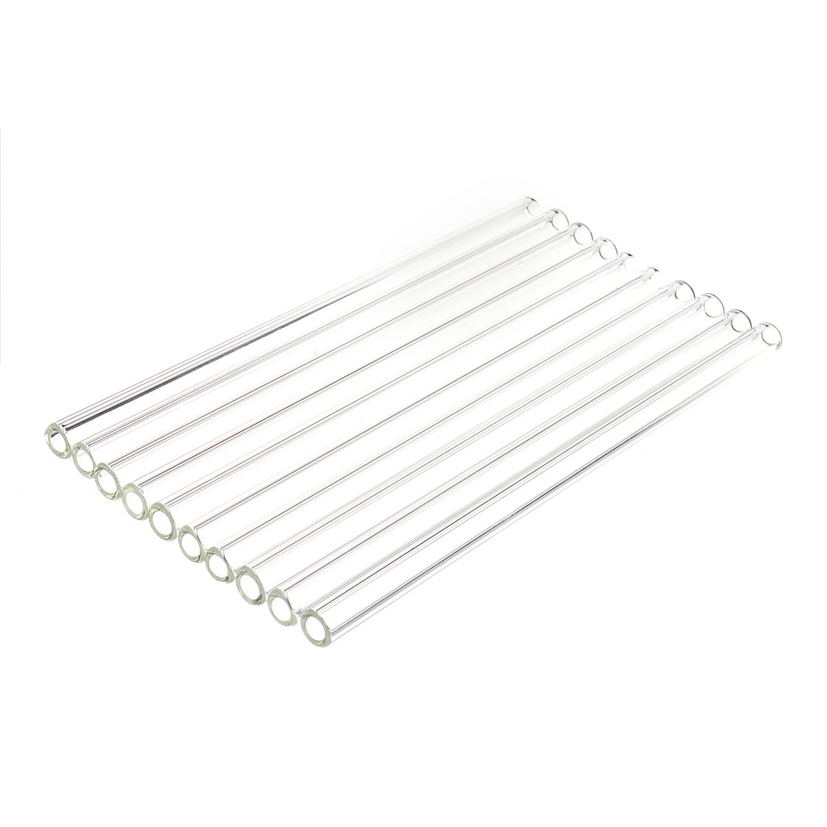 

10Pcs Length 200mm OD 10mm 1.5mm Thick Wall Borosilicate Glass Blowing Tube Lab Factory School Home Tubes