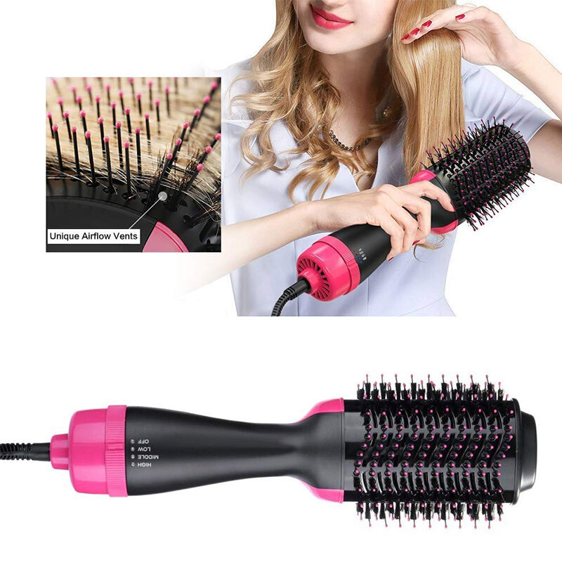 Multifunctional Negative Ion Hairbrush Comb Roll Straight Du