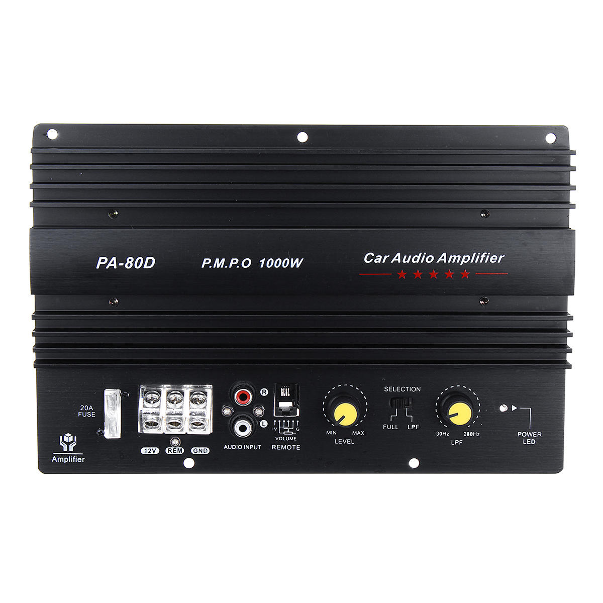 PA-80D Versterker 12V 1000W Car Audio High Power Mono Amplifier Amp Board Krachtige subwoofer Basver
