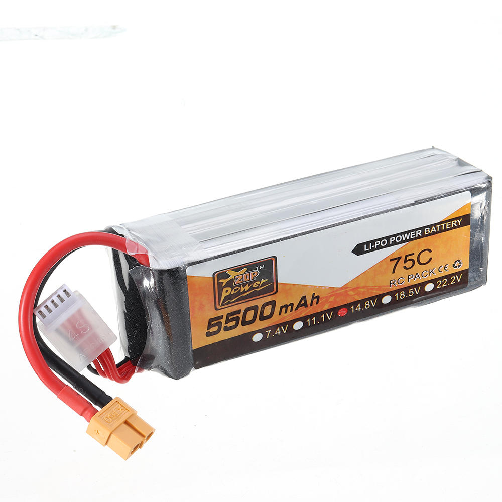 ZOP Power 14.8V 5500mAh 75C 4S Lipo Battery for RC Racing Drone RC Quadcopter