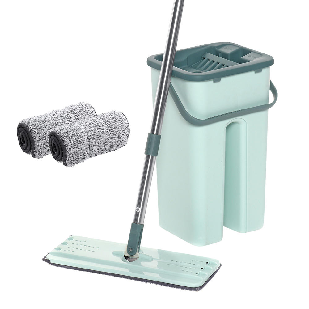 

BakeeyHand-Free Wringing Floor Cleaning Mop Wet Dry Usage Magic Automatic Spin Self Cleaning Lazy Mop Bucket
