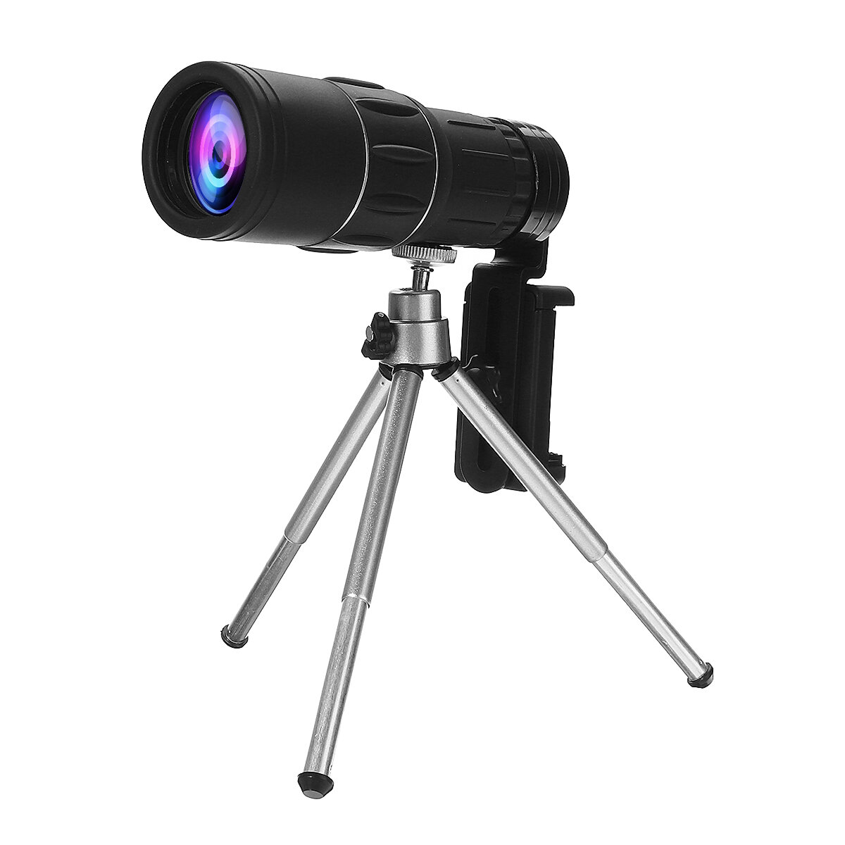 40X60 Monokular Teleskop für Outdoor-Camping, Wandern, Reisen, Weitwinkel-HD-Nachtsicht-Monokular mit Stativ und Clip.