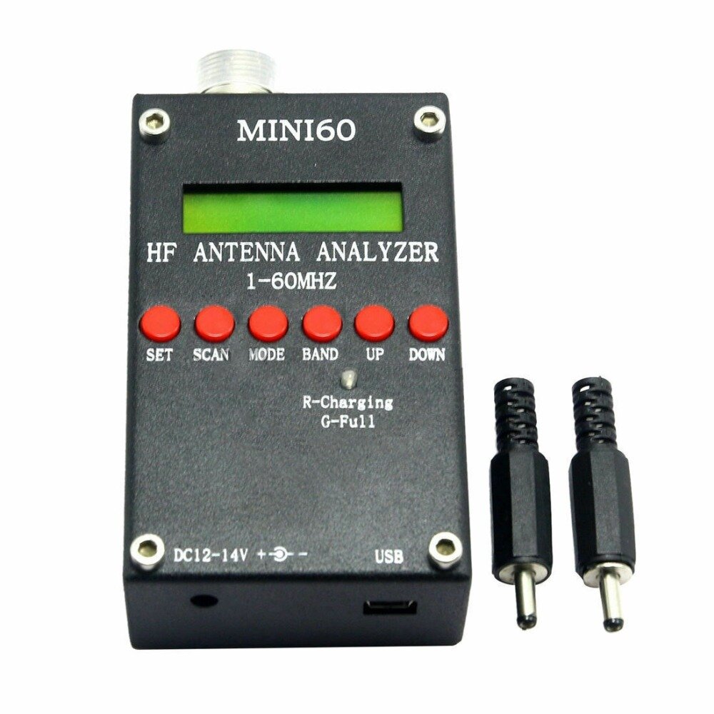 

Mini60 Sark100 1-60MHz HF ANT SWR Antenna Analyzer Meter + Bluetooth + Android APP + Battery +PC Software for Ham Radio