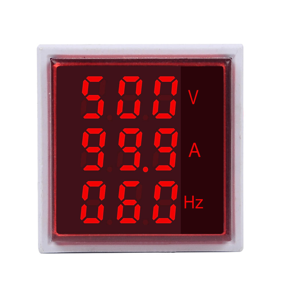 3 stks Geekcreit? 3 in 1 AC 60-500 V 100A Vierkante Rode LED Digitale Voltmeter Amp?remeter Hertz Me
