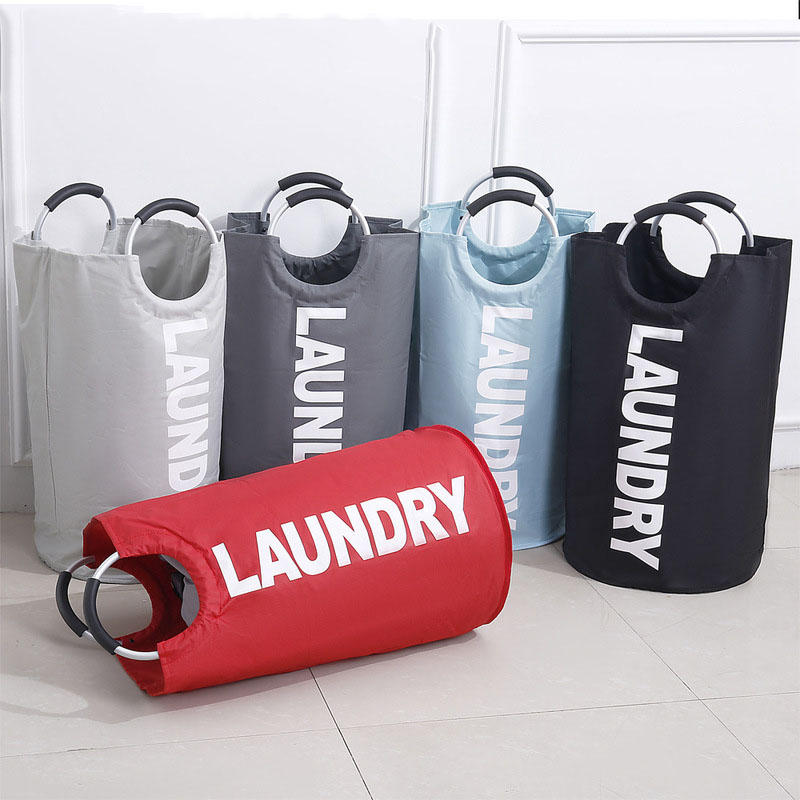 Large Oxford Cloth Laundry Basket Foldable Portable Toy Fabric Storage Bag