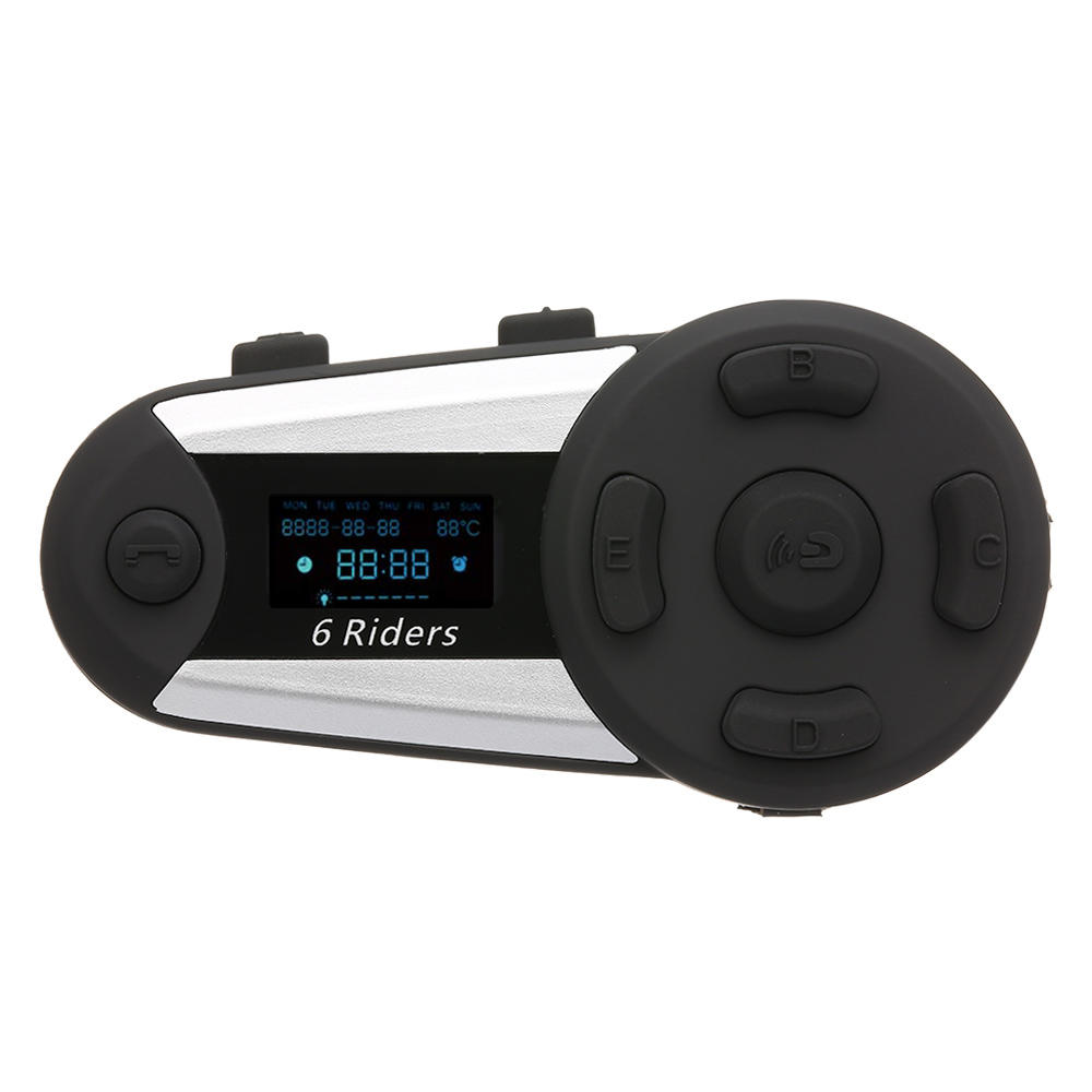 EUROFONE 1200M 6 Riders BT Motorhelm Bluetooth Intercom Headset FM-radio MP3 GPS Full-duplex Waterdi