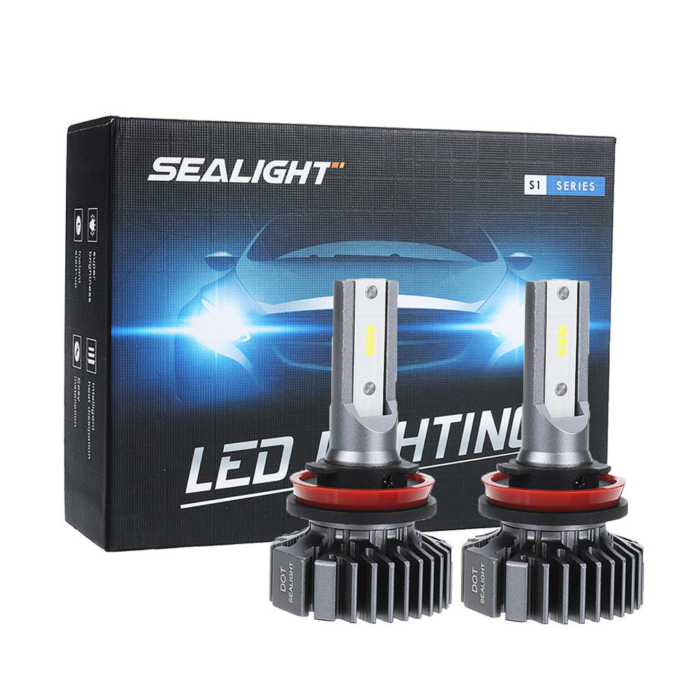 SEALIGHT S1 Auto CSP LED-koplampen Lampen H11 H4 H7 9005 9006 Hoog dimlicht Mistlamp 80W 6000LM 6000