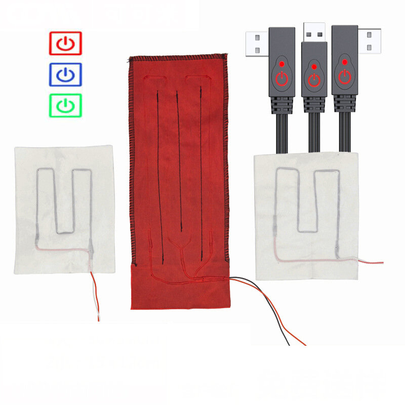 3 STÜCKE Wasserdichte USB Wiederaufladbare Elektrische Heizung Blatt Heizkissen für Kleidung Schuhe