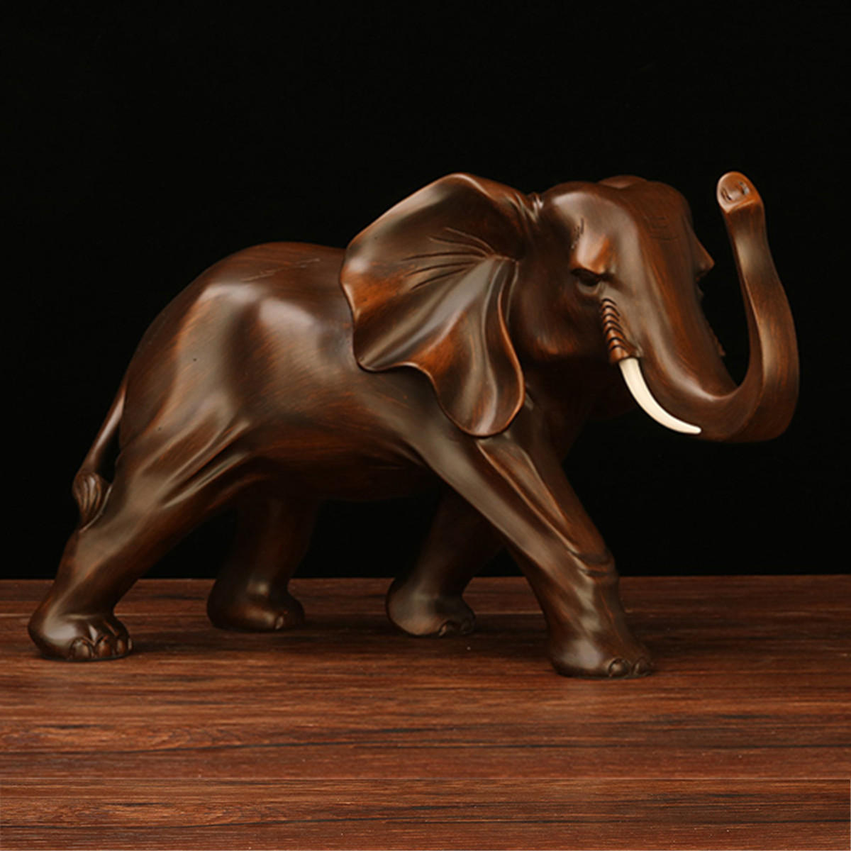 

Resin Elephant Statue Fortune Mascot Living Room Cabinet TV Office Home Decorations