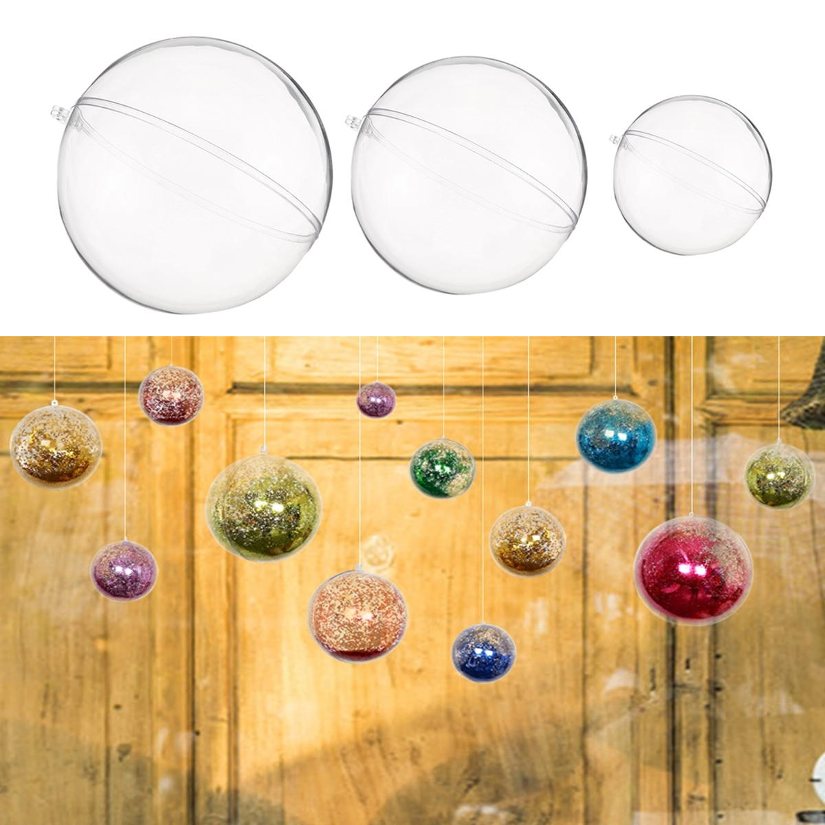 10 Stks 50/70/100 / 120mm Kerst Magic Ball Clear Transparante Boomballen Snuisterij Kerst Ornament H