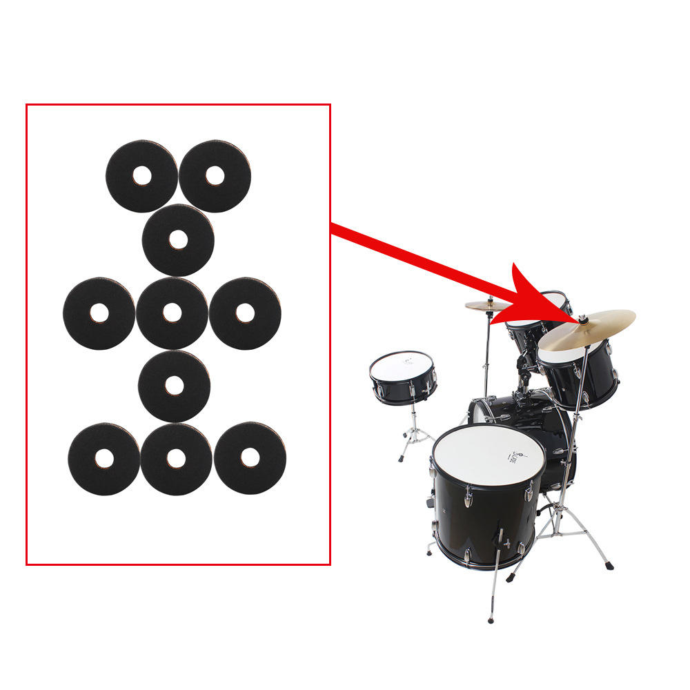 10-packs IRIN MD139 Drum Cymbal Vilt Pad Bescherming Ronde Separator Drum Mat voor Drum Bracts