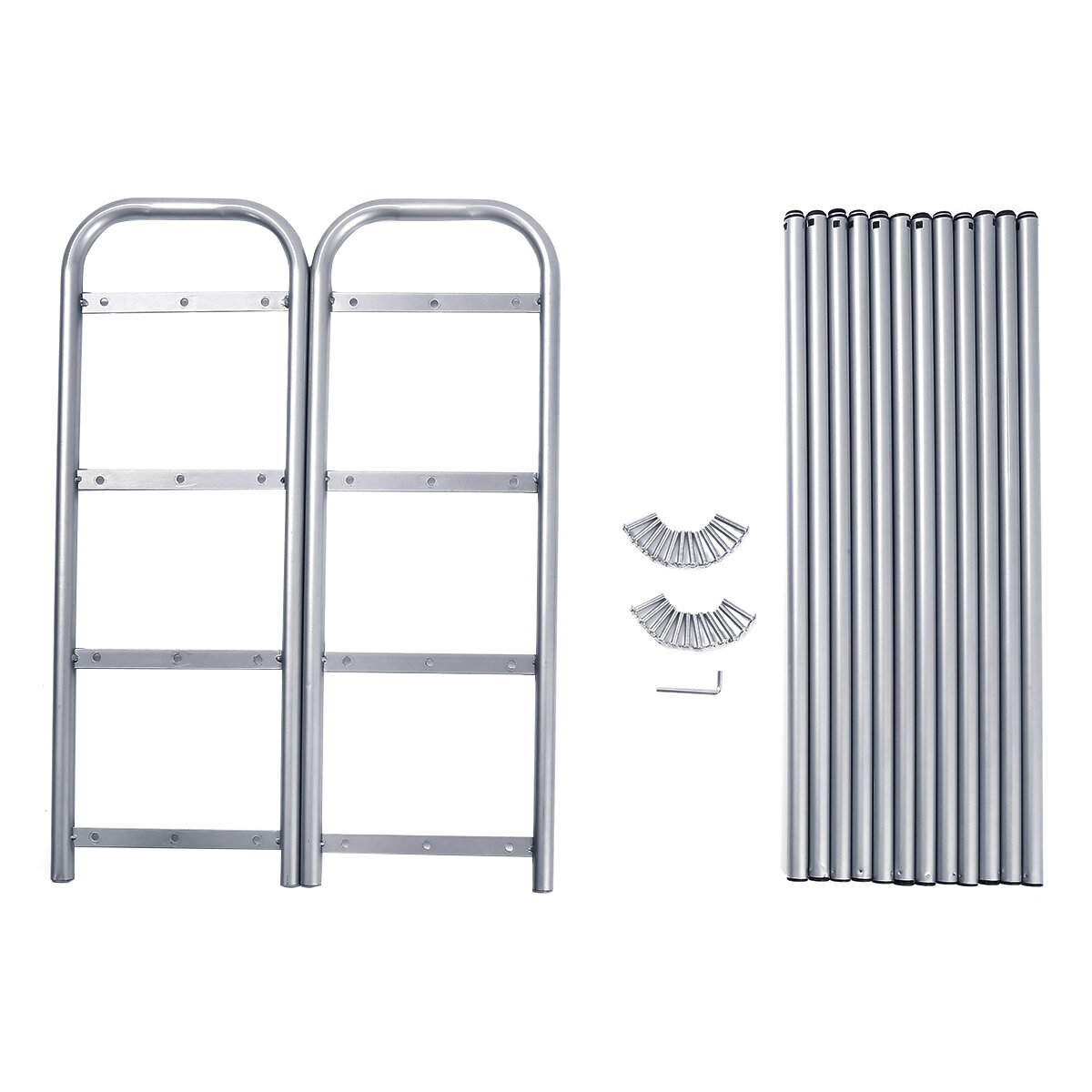 

GEMITTO Silver Grey4 Layers Extendable Shoe Organiser Racks Heavy Duty Shoe Stand Storage