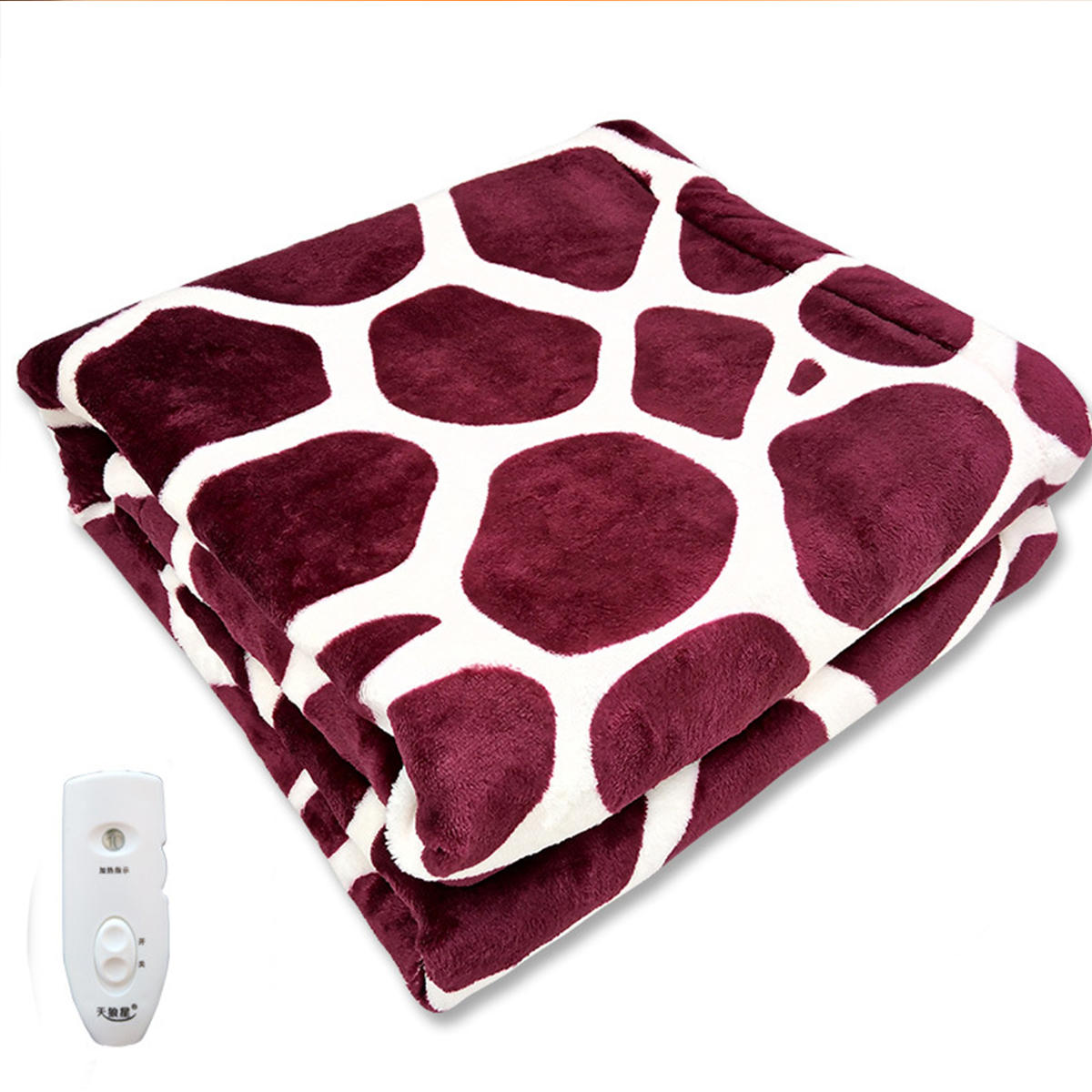 220V 70W Electric Heated Travel Blanket Soft Flannel Warm Quilt