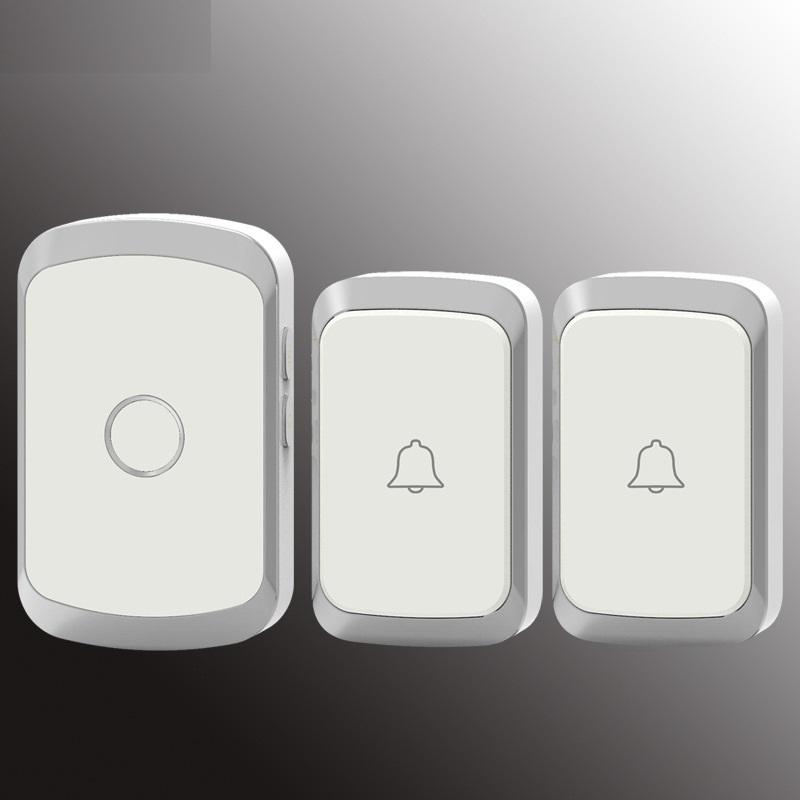 CACAZI A20 Wireless Music Doorbell Waterproof AC 110-220V 300M Remote Door Bell 2 Button 1 Receiver
