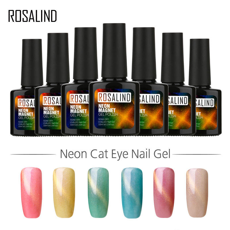 

ROSALIND 15 Color Rainbow Кот Eye Ногти Клей для ногтей