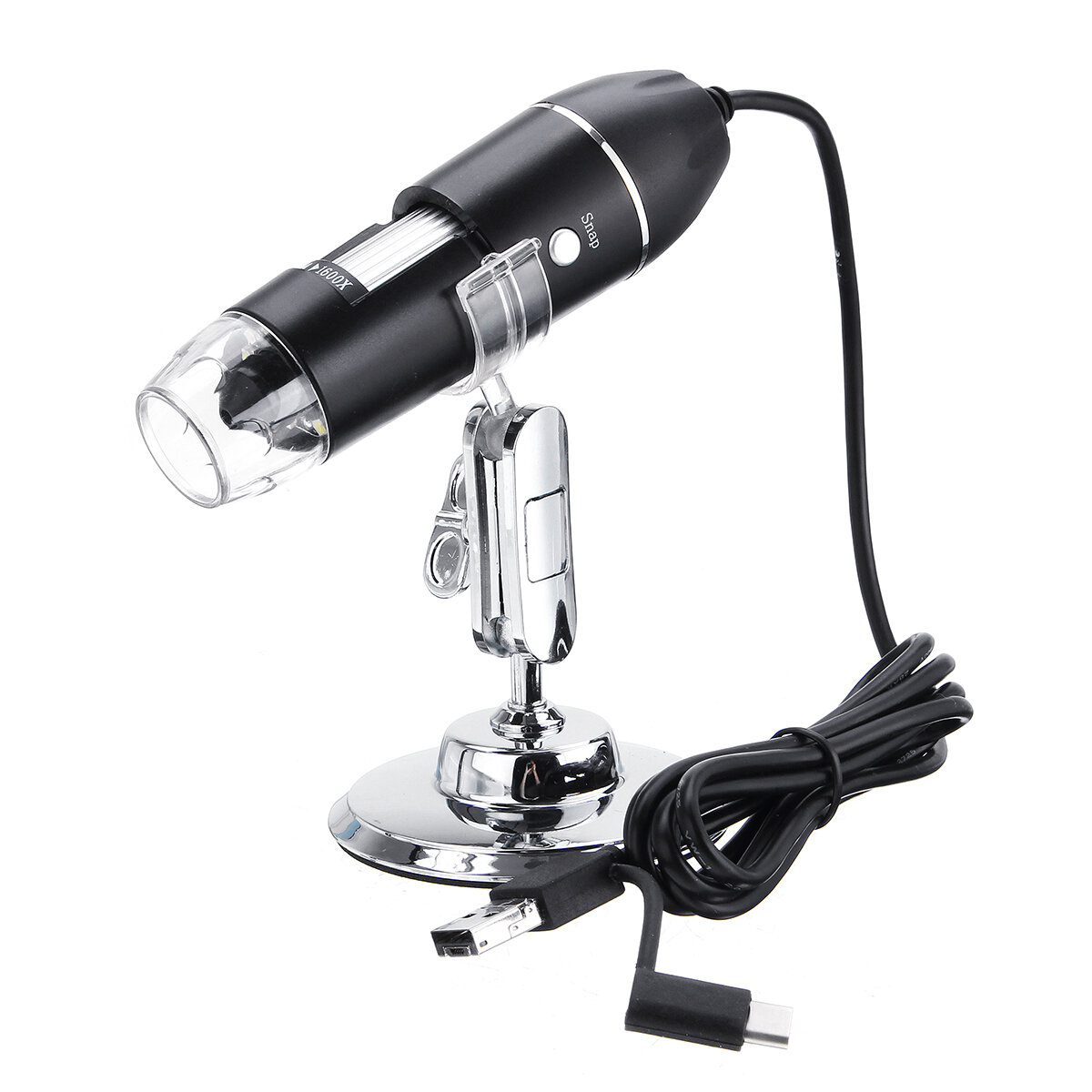 

1600X Portable 8 LED Light Adjustable Dimmer Practical Hand Held Microscope Computers Real-Time Video Inspection Digital