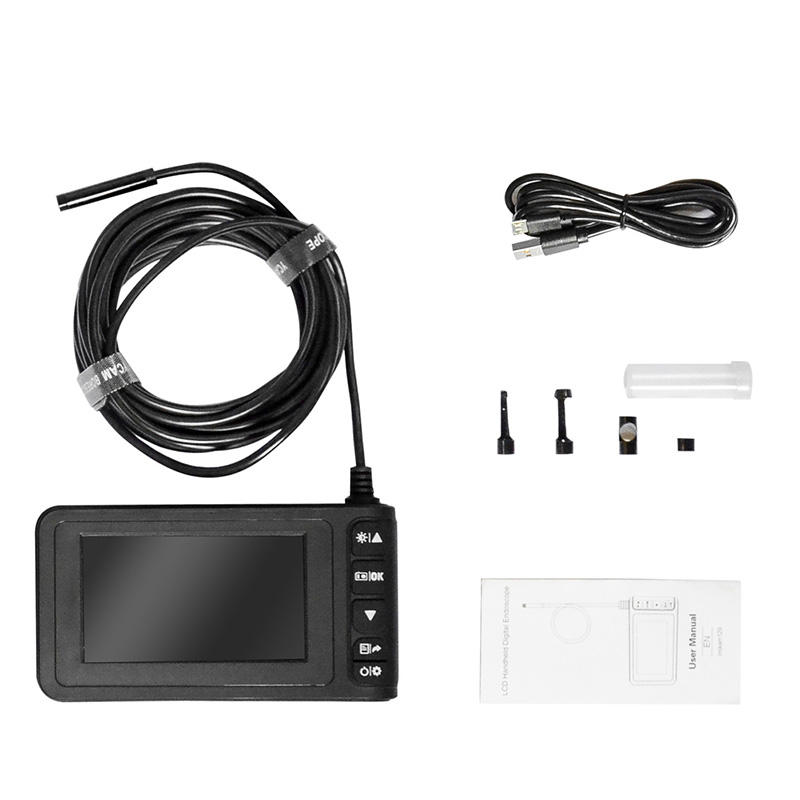 

3M/5M/10M 5.5mm 1080P HD 4.3 inch Screen Industrial Borescope IP67 Waterproof Inspection Camera with 6 LED lights 1700mA