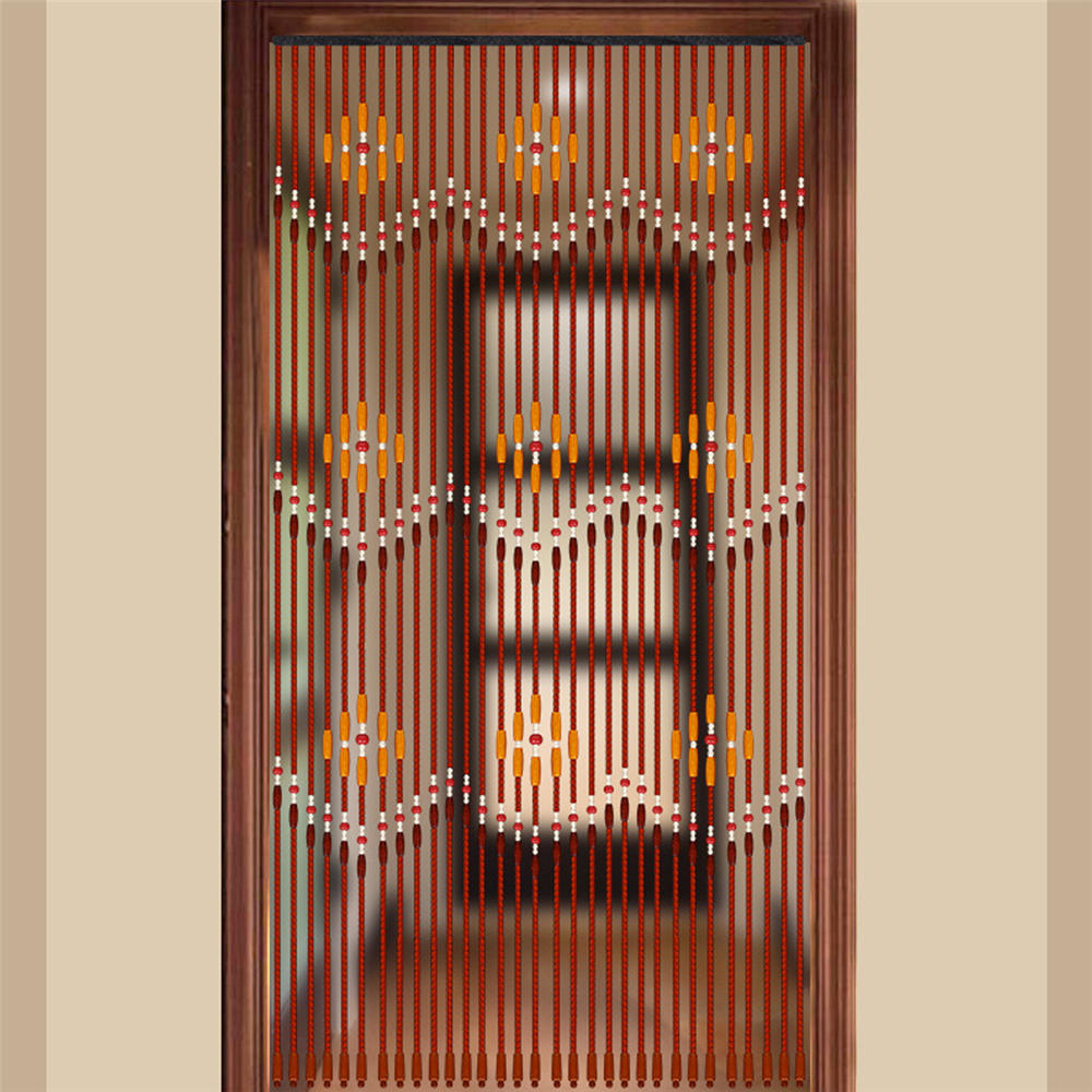 90x220cm 31 Line Wooden Bead Curtains Fly Screen Porch For Bedroom Living Room Bathroom