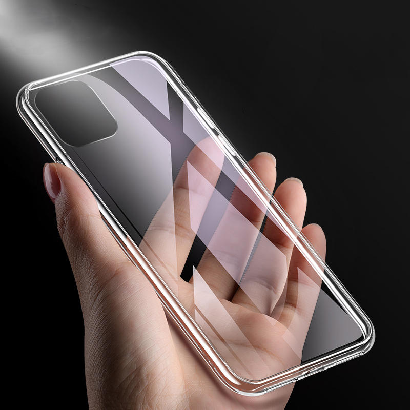 Cafele Clear Crystal schokbestendig beschermhoes van gehard glas voor iPhone 11 Pro 5,8 inch