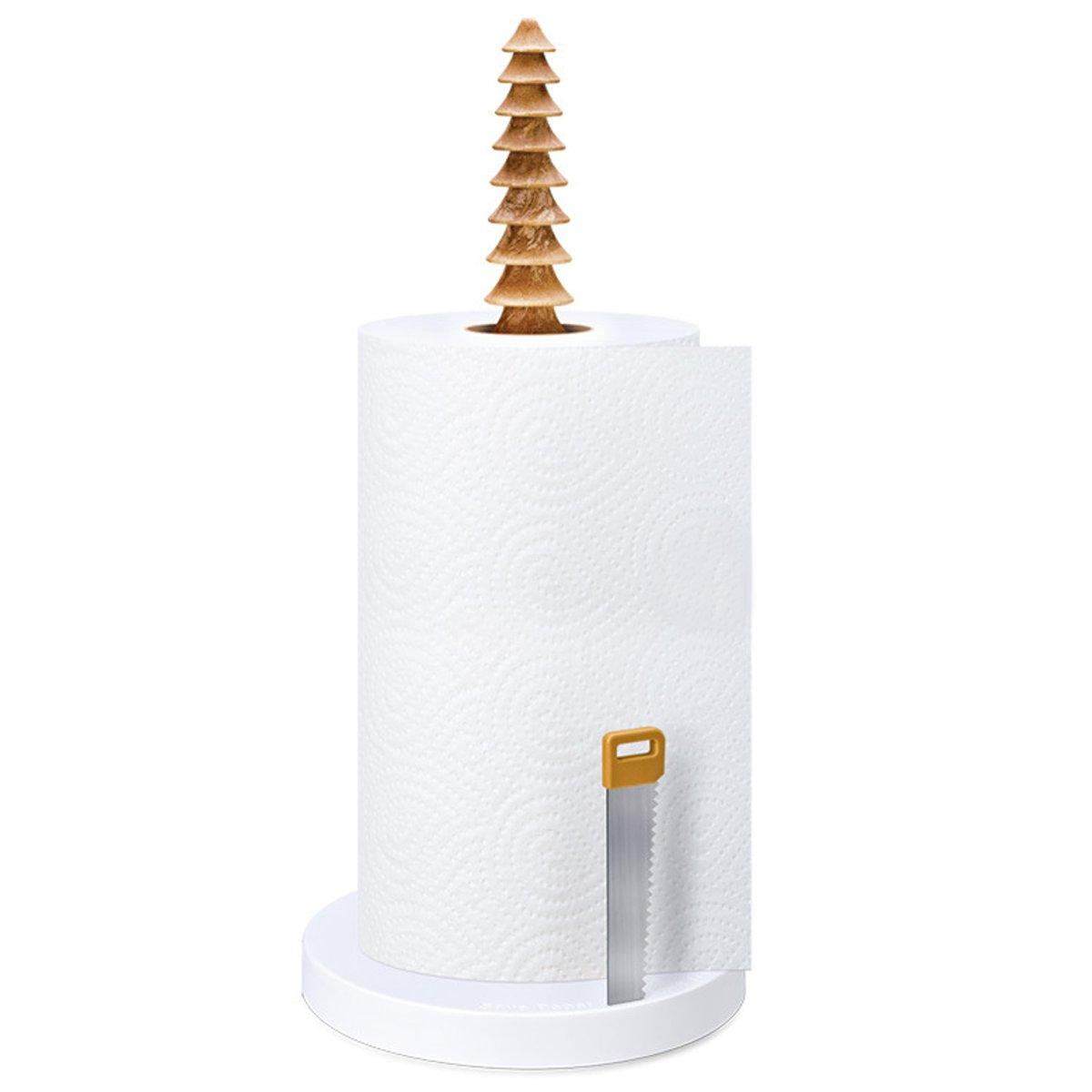 Kitchen Paper Towel Holder Free Standing Bathroom Tissue Roll Dispenser Storage