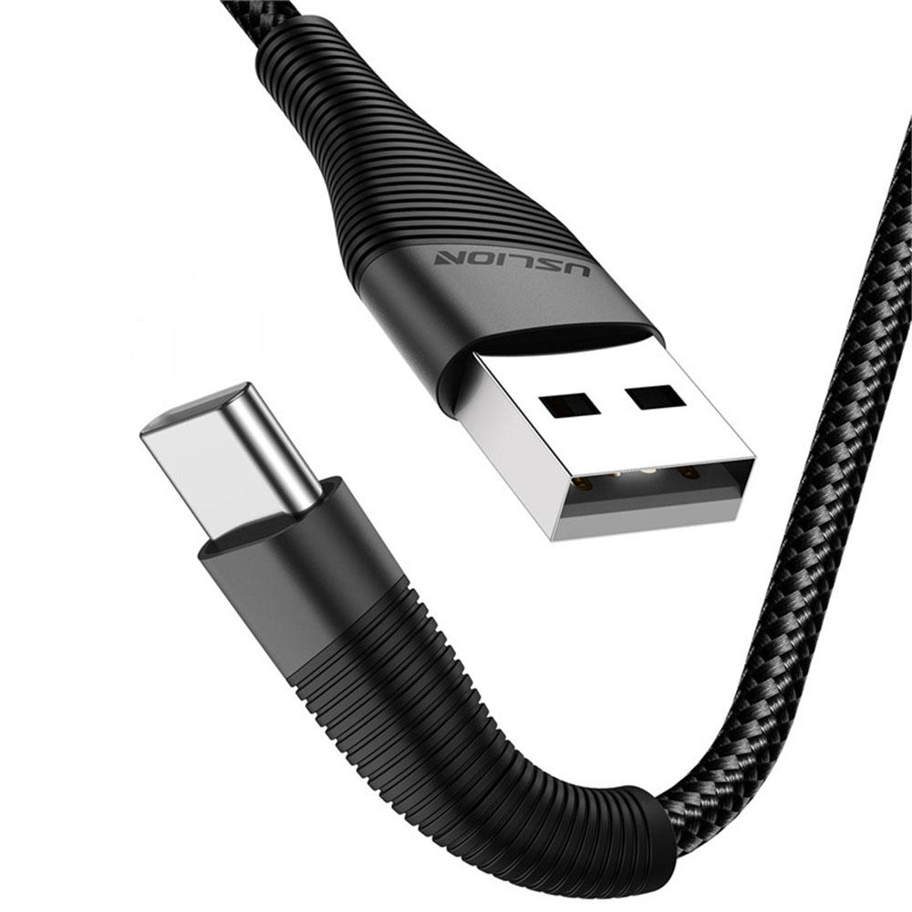 

USLION 3A Type C Fast Charging Data Cable For Huawei P30 Pro Mate 30 5G Mi9 9Pro K20 Pro K30 Oneplus 7T Pro S10+ Note 10