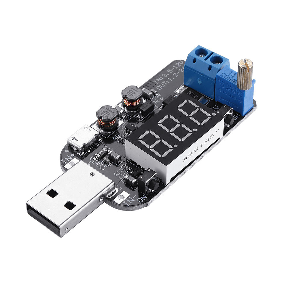 

10 шт. DC5V до 3.3 В 9 В 12 В 18 В 24 В USB Регулируемый Buck Boost Модуль Питания Регулятор Напряжения