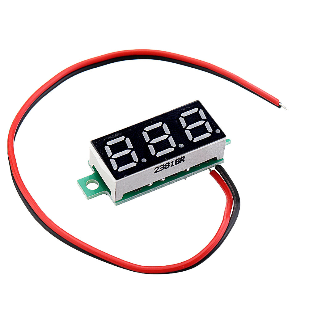 

3pcs 0.28 Inch Two-wire 2.5-30V Digital Red Display DC Voltmeter Adjustable Voltage Meter