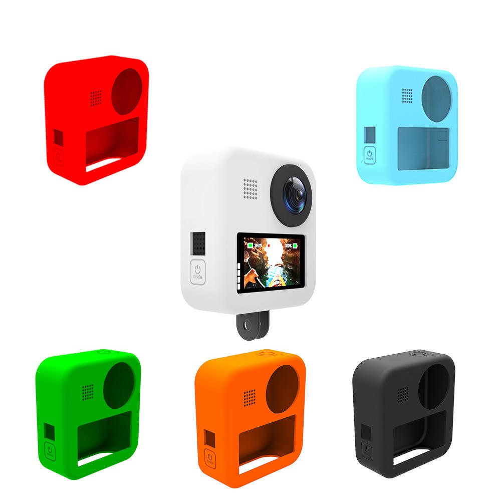 GoProマックスアクションスポーツカメラ用レンズキャップ付き保護Softケースシェル