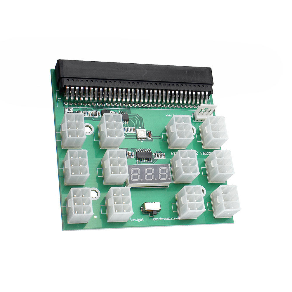 1600W Server Power Conversion Module with 12 6pin Connectors Graphics Card Power Supply Board for BT
