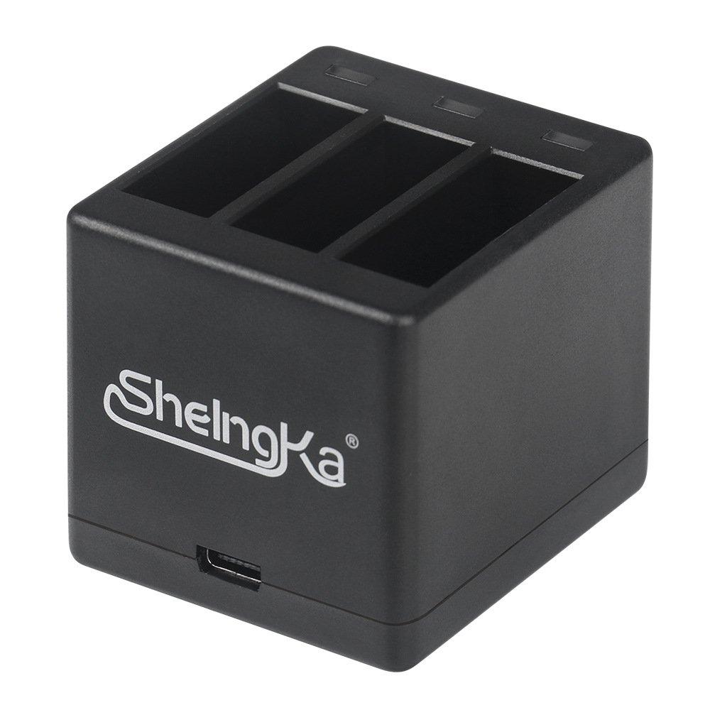 

SheIngKa FLW205 3-канальное зарядное устройство Батарея 5V 2.1A For Gopro Hero 5/6/7/8 черное FPV камера