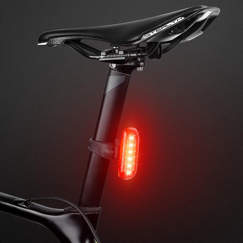 

ЗАПАДНЫЙ ВЕЛОСИПЕД 6 LED Задний фонарь для индукционного тормоза велосипеда 5 режимов Водонепроницаемы USB Зарядка Ночно
