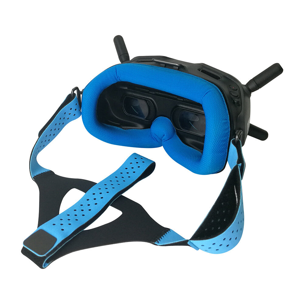 WLYL Lycra Eleastic Head Strap Skin-friendly for DJI Digital HD FPV Goggles Video Headset Band Green/Gray/Blue