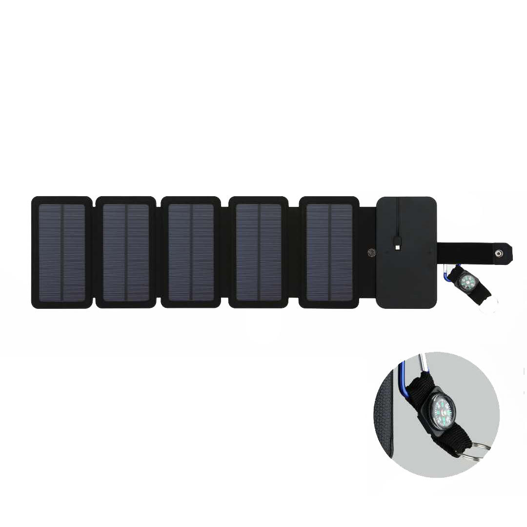 IPRee® Poratble 8W 5 összecsukható USB újratölthető napelem mobil áramellátás kültéri utazáshoz kemping vészhelyzeti töltő