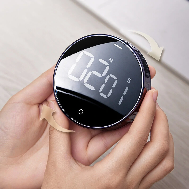 Baseus Magnetic Digital Timers Alarm Clock Mechanical Cooking Timer Alarm Counter Clock from Xiaomi Ecological Chain