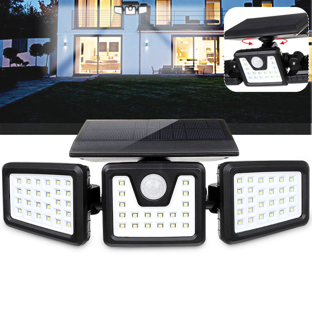 70 LED Solar Light Motion Sensor Wandlamp Draaibare Outdoor Yard Garden Lamp