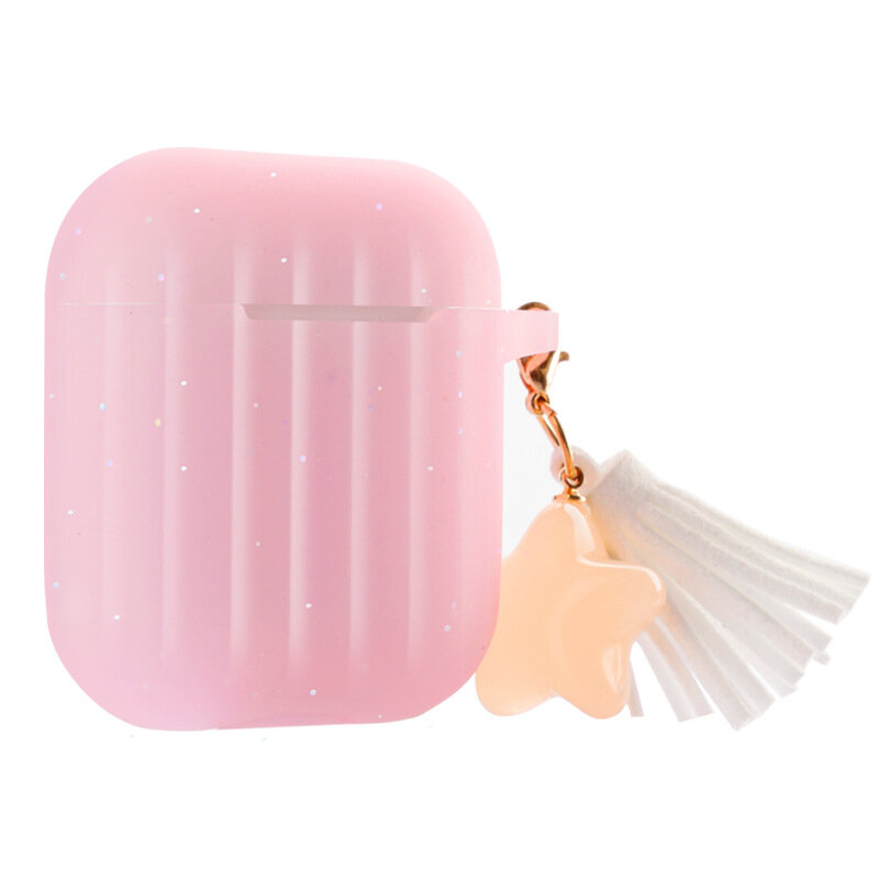 

Portable Colourful Ultra-thin Soft Silicone Headphone Storage Cover With Tassel for Apple Airpods 1/2 Earphone