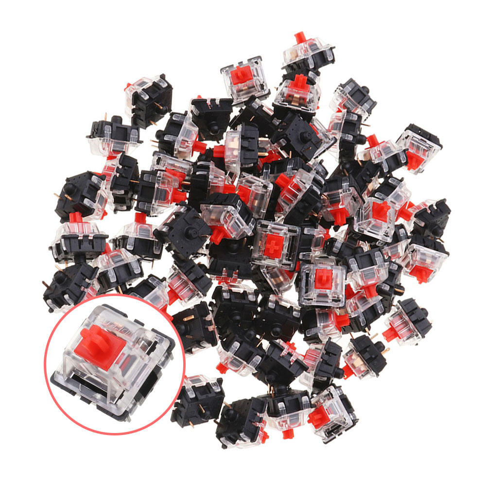 

120PCS Pack 3Pin Gateron Linear Red Switch Keyboard Switch for Mechanical Gaming Keyboard