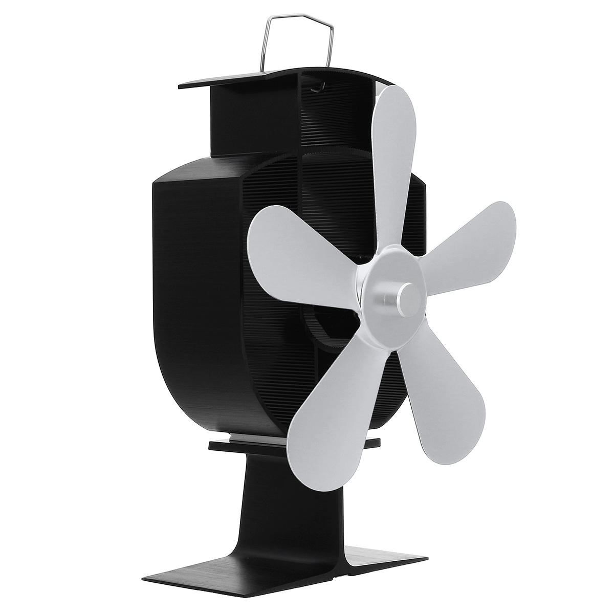IPRee® 5 Blades Fireplace Fan Thermal Heat Power Stove Fan Wood Burner Fan
